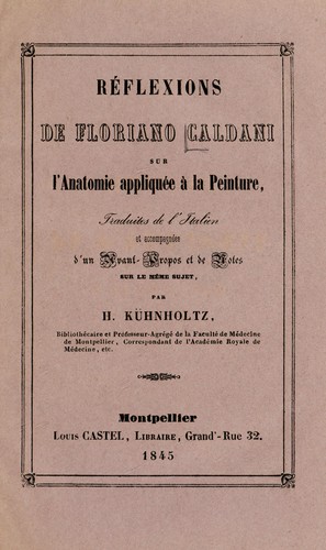 Réflexions ... sur l'anatomie appliquée à la peinture