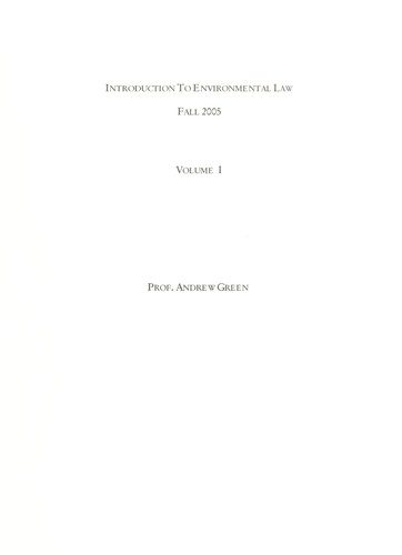 Introduction to environmental law