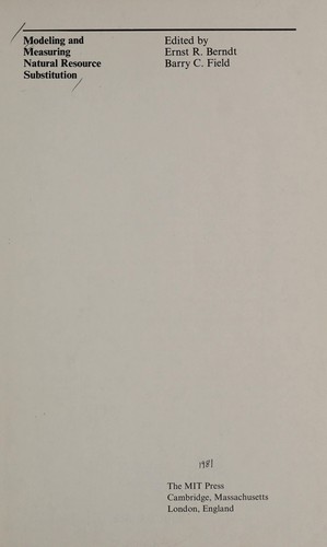 Modeling and measuring natural resource substitution