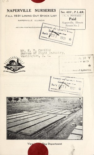 Wholesale trade list on lining out stock, fall--1931 / Naperville Nurseries