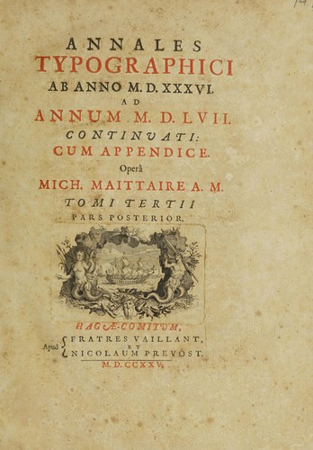 Annales typographici