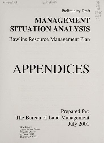 Management situation analysis