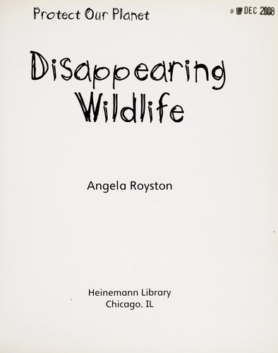 Disappearing wildlife