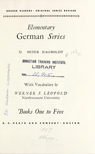 Elementary German series, books one to five