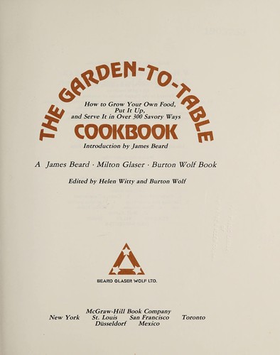 The Garden-to-table cookbook
