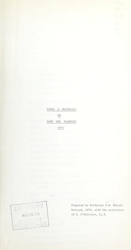 Cases and materials on land use planning