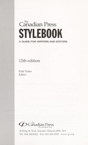 The Canadian Press stylebook