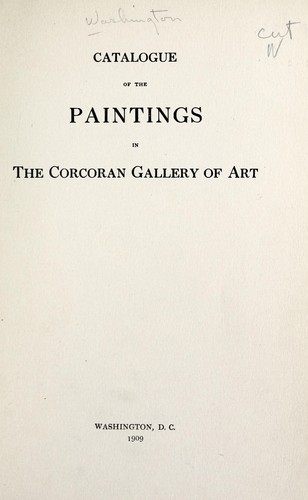 Catalogue of the paintings in the Corcoran Gallery of Art