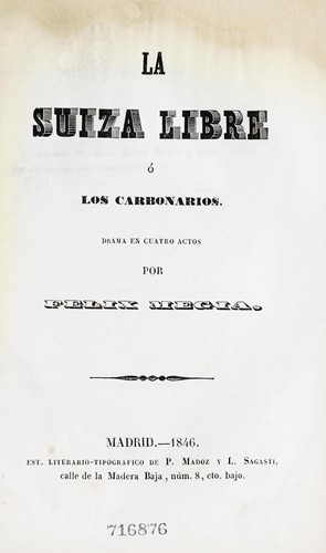 La Suiza libre, o, Los carbonarios