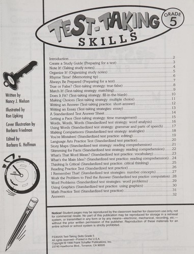 Test-Taking Skills, Grade 5