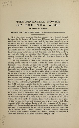 The financial power of the new West