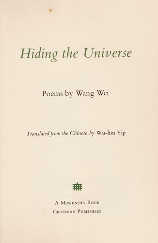 Hiding the universe; poems