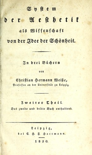 System der aesthetik als wissenschaft von der idee der schönheit.