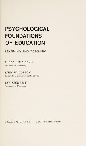 Psychological foundations of education
