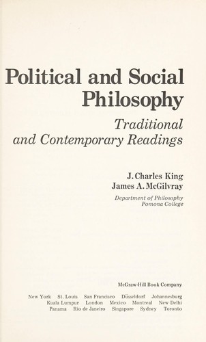 Political and social philosophy