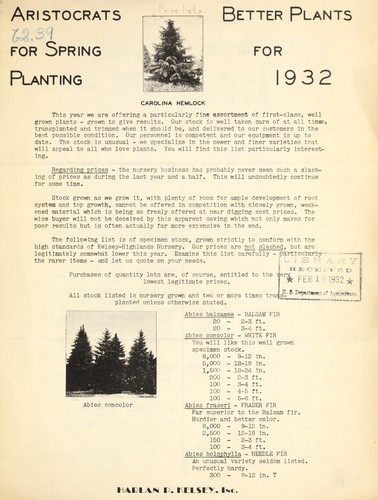 Aristocrats for spring planting