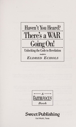 Haven't you heard? there's a war going on