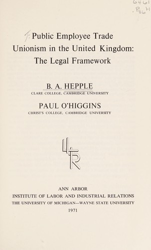 Public employee trade unionism in the United Kingdom: the legal framework