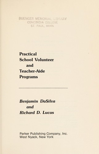 Practical school volunteer and teacher-aide programs