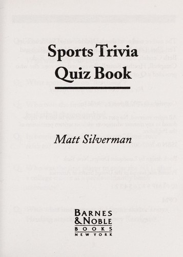 Sports trivia quiz book