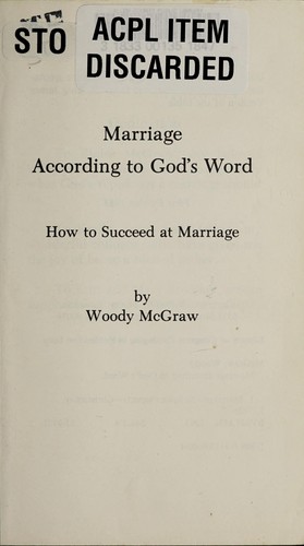 Marriage according to God's word