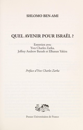 Quel avenir pour Israël ?