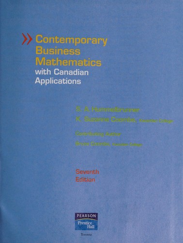 Contemporary business mathematics with Canadian applications