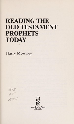 Reading the Old Testament prophets today