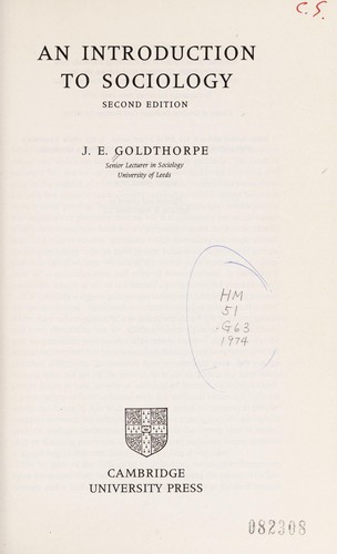 An introduction to sociology