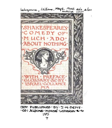 Shakespeare's Comedy of Much Ado about Nothing