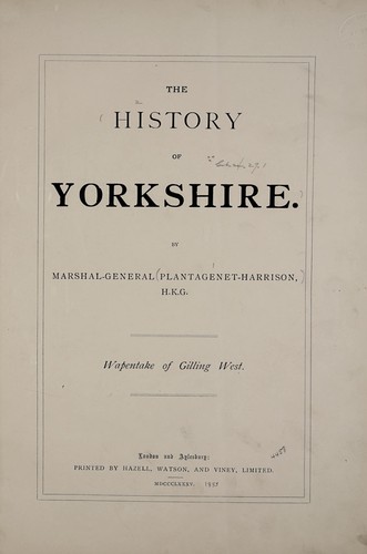 The history of Yorkshire