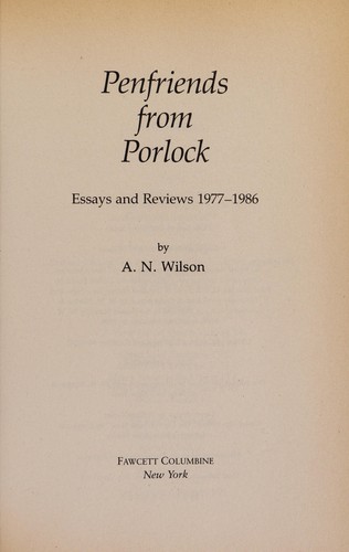 Penfriends from Porlock