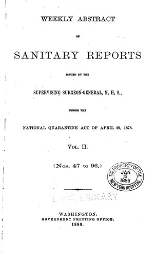 Public health reports (1881). v. 2, 1887