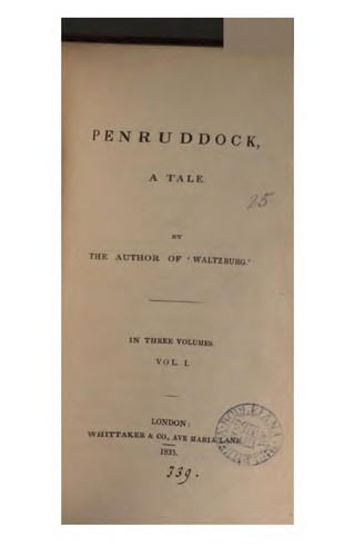 Penruddock, by the author of 'Waltzburg'.