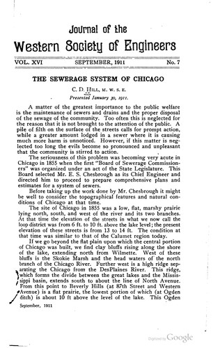 The sewerage system of Chicago