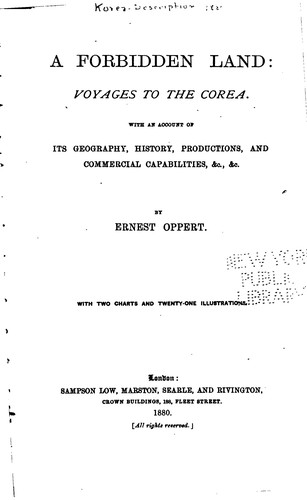 A Forbidden Land: Voyages to the Corea