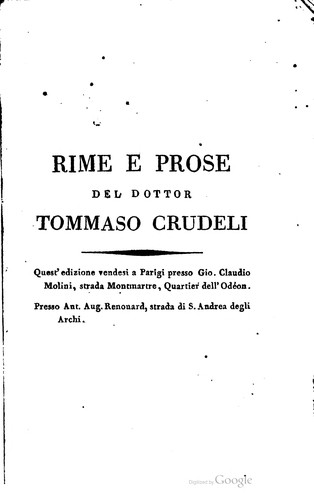Rime e prose del
