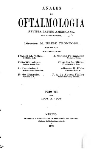 Anales de oftalmologia: Periódico internacional de clínica y terapéutica ocular