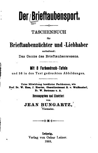 Der Brieftaubensport: Taschenbuch für Brieftaubenzüchter und-liebhaber