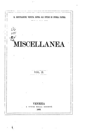 Miscellanea di storia veneta
