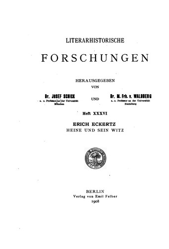 Literarhistorische Forschungen