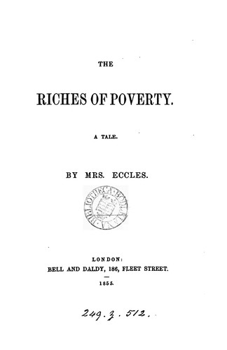 The riches of poverty