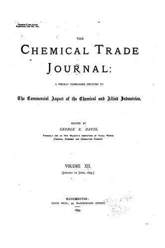 The Chemical Trade Journal and Oil, Paint and Colour Review