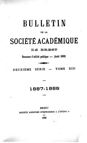 Bulletin de la Société Académique de Brest