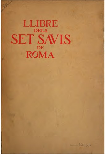 Llibre dels set savis de Roma.