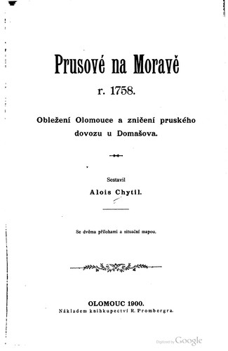 Prusové na Moravě r. 1758