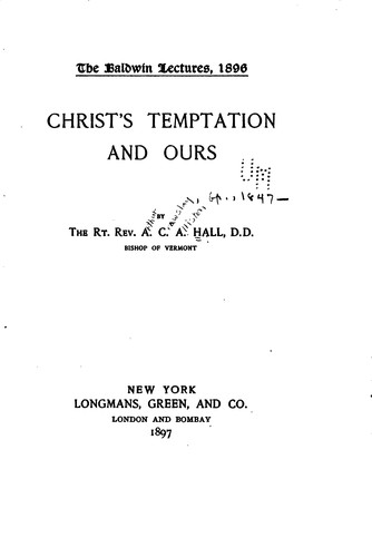 Christ's Temptation and Ours