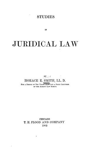 Studies in juridical law