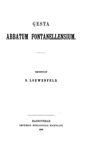 Gesta abbatum fontanellensium