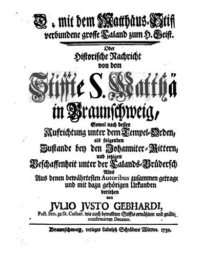 Mit dem Matthäus-stifft verbundene grosse...